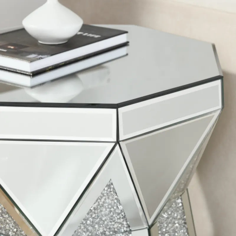 Modern Silver Drum Coffee Table
