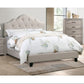 Contemporary Light Brown Tufted Bed