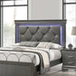 Dark Gray LED Tufted Headboard