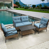 Rattan Wicker Outdoor Sofa Set