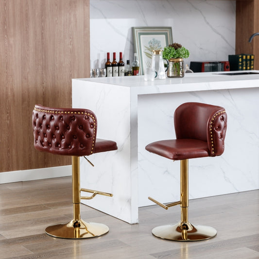 Adjustable Swivel PU Barstools