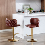 Adjustable Swivel PU Barstools