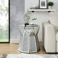 Modern Silver Drum Coffee Table