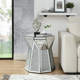 Modern Silver Drum Coffee Table