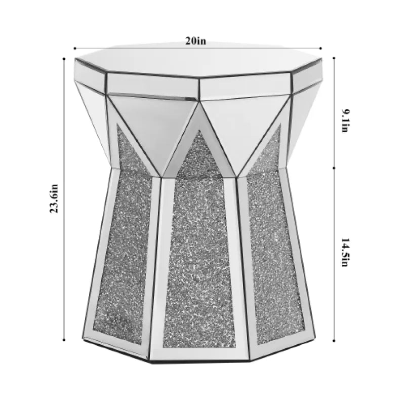 Modern Silver Drum Coffee Table