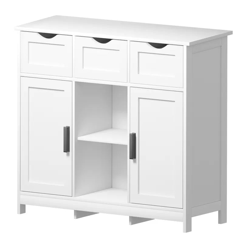 White Drawer and Shelf Cabinet