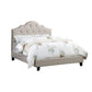 Contemporary Light Brown Tufted Bed